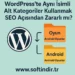 WordPress Ayni Isimli Alt Kategoriler Kullanmak 1
